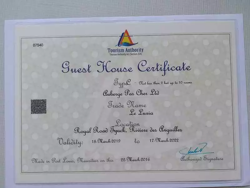 Le LuXiA Tourism Enterprise License