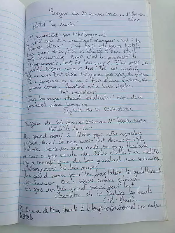 Visitors Book of Le LuXiA