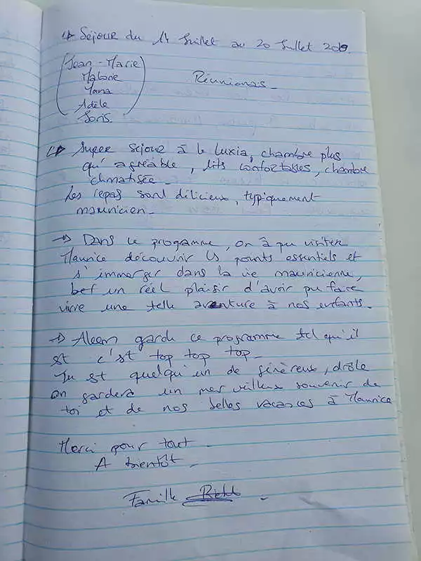 Visitors Book of Le LuXiA
