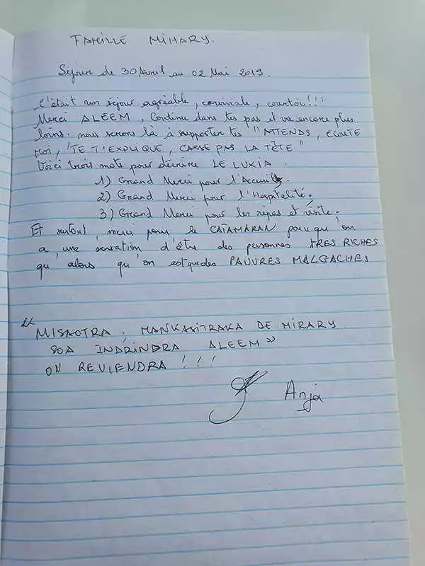 Visitors Book of Le LuXiA