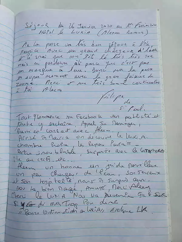 Visitors Book of Le LuXiA