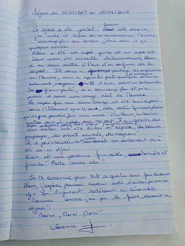 Visitors Book of Le LuXiA