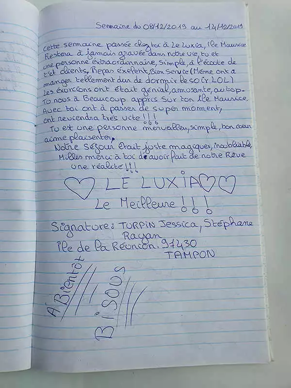Visitors Book of Le LuXiA